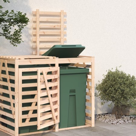 Extension for solid pine wood trash bin shed by vidaXL, Waste container supports - Ref: Foro24-825107, Price: 78,67 €, Discou...