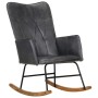 Gray Genuine Leather Rocking Chair by vidaXL, Rocking chairs - Ref: Foro24-339681, Price: 107,58 €, Discount: %