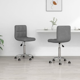 Swivel dining chairs 2 units light gray fabric by vidaXL, dining chairs - Ref: Foro24-334323, Price: 90,99 €, Discount: %