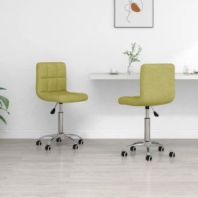 Swivel dining chairs 2 units green fabric by vidaXL, dining chairs - Ref: Foro24-334328, Price: 96,99 €, Discount: %