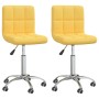 Swivel dining chairs 2 units mustard yellow fabric by vidaXL, dining chairs - Ref: Foro24-334330, Price: 95,46 €, Discount: %