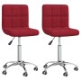 Swivel dining chairs 2 units red red fabric by vidaXL, dining chairs - Ref: Foro24-334331, Price: 97,03 €, Discount: %