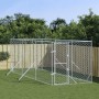 Outdoor dog kennel made of galvanized silver steel, measuring 2x6x2 meters. by vidaXL, Dog kennels and fences - Ref: Foro24-3...