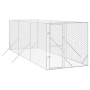 Outdoor dog kennel made of galvanized silver steel, measuring 2x6x2 meters. by vidaXL, Dog kennels and fences - Ref: Foro24-3...