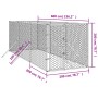 Outdoor dog kennel made of galvanized silver steel, measuring 2x6x2 meters. by vidaXL, Dog kennels and fences - Ref: Foro24-3...