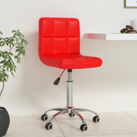 Red Synthetic Leather Swivel Office Chair by vidaXL, Office chairs - Ref: Foro24-334335, Price: 77,11 €, Discount: %