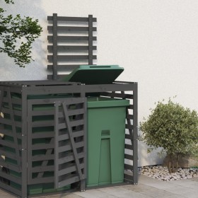 Gray Pine Wood Rubbish Bin Shed Extension by vidaXL, Waste container supports - Ref: Foro24-825109, Price: 120,13 €, Discount: %