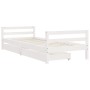 Estructura cama niños con cajones madera pino blanco 90x200 cm de vidaXL, Cunas y camas para niños - Ref: Foro24-834439, Prec...