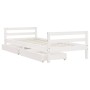 Estructura cama niños con cajones madera pino blanco 90x200 cm de vidaXL, Cunas y camas para niños - Ref: Foro24-834439, Prec...