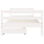 Estructura cama niños con cajones madera pino blanco 90x200 cm de vidaXL, Cunas y camas para niños - Ref: Foro24-834439, Prec...