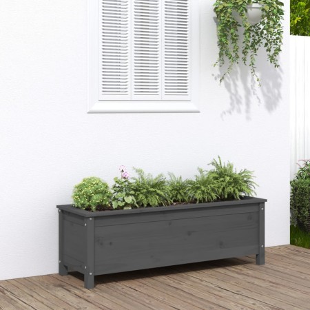 Raised garden bed solid gray pine wood 119.5x40x39cm by vidaXL, Pots and planters - Ref: Foro24-825263, Price: 97,99 €, Disco...