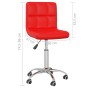 Sillas de comedor giratorias 2 uds cuero sintético rojo de vidaXL, Sillas de comedor - Ref: Foro24-334345, Precio: 123,90 €, ...