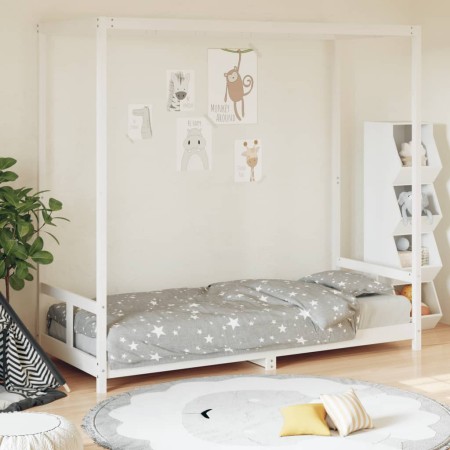 Estructura de cama para niños madera de pino blanco 80x200 cm de vidaXL, Cunas y camas para niños - Ref: Foro24-834520, Preci...