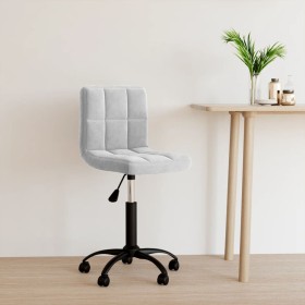 Light Gray Velvet Swivel Office Chair by vidaXL, Office chairs - Ref: Foro24-334356, Price: 81,99 €, Discount: %