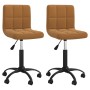 Swivel dining chairs 2 pcs brown velvet by vidaXL, dining chairs - Ref: Foro24-334365, Price: 97,21 €, Discount: %