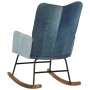 Denim blue patchwork canvas rocking chair by vidaXL, Rocking chairs - Ref: Foro24-339688, Price: 116,39 €, Discount: %