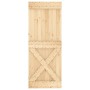 Puerta corredera con herrajes madera maciza de pino 80x210 cm de vidaXL, Puertas - Ref: Foro24-3202999, Precio: 154,49 €, Des...