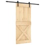 Sliding door with solid pine wood fittings 90x210 cm by vidaXL, Doors - Ref: Foro24-3203001, Price: 163,36 €, Discount: %