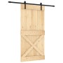 Puerta corredera con herrajes madera maciza de pino 100x210 cm de vidaXL, Puertas - Ref: Foro24-3203003, Precio: 178,26 €, De...