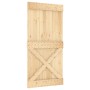 Puerta corredera con herrajes madera maciza de pino 100x210 cm de vidaXL, Puertas - Ref: Foro24-3203003, Precio: 178,26 €, De...