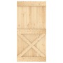 Puerta corredera con herrajes madera maciza de pino 100x210 cm de vidaXL, Puertas - Ref: Foro24-3203003, Precio: 178,26 €, De...