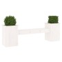 White pine wood bench with planters 184.5x39.5x56.5 cm by vidaXL, garden benches - Ref: Foro24-825171, Price: 183,29 €, Disco...