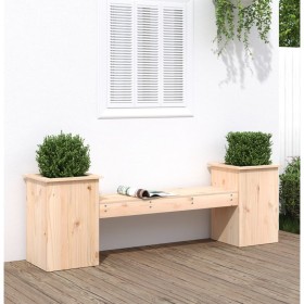 Banco con jardineras madera maciza de pino 184,5x39,5x56,5 cm de vidaXL, Bancos de jardín - Ref: Foro24-825170, Precio: 126,9...