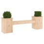 Banco con jardineras madera maciza de pino 184,5x39,5x56,5 cm de vidaXL, Bancos de jardín - Ref: Foro24-825170, Precio: 126,9...