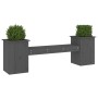 Bench with planters solid gray pine wood 184.5x39.5x56.5 cm by vidaXL, garden benches - Ref: Foro24-825172, Price: 146,51 €, ...