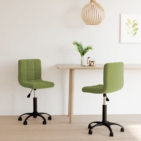 2 pcs Light Green Velvet Swivel Dining Chairs by vidaXL, dining chairs - Ref: Foro24-334369, Price: 96,18 €, Discount: %