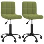 2 pcs Light Green Velvet Swivel Dining Chairs by vidaXL, dining chairs - Ref: Foro24-334369, Price: 96,18 €, Discount: %