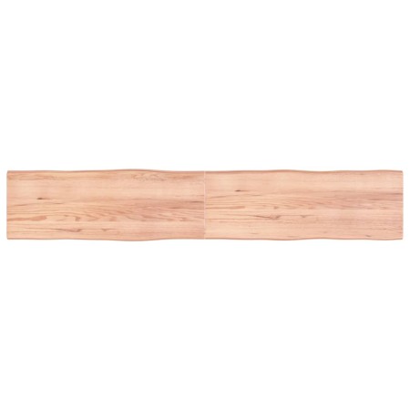 Tischplatte aus behandeltem Holz mit naturbrauner Kante, 220 x 40 x (2–4) cm von vidaXL, Tischplatten - Ref: Foro24-363986, P...