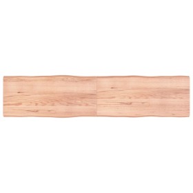 Tischplatte aus behandeltem Holz mit naturbrauner Kante, 220 x 50 x (2–4) cm von vidaXL, Tischplatten - Ref: Foro24-363988, P...