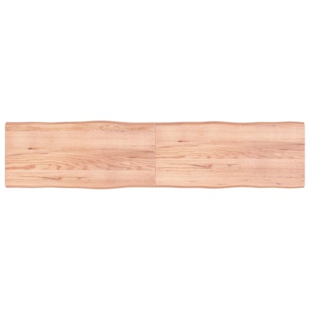 Tablero mesa madera tratada borde natural marrón 220x50x(2-4)cm de vidaXL, Tableros para mesas - Ref: Foro24-363988, Precio: ...