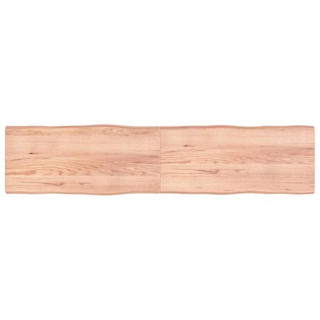 Tablero mesa madera tratada borde natural marrón 220x50x(2-6)cm de vidaXL, Tableros para mesas - Ref: Foro24-363989, Precio: ...