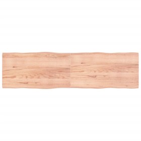 Tischplatte aus behandeltem Holz mit naturbrauner Kante, 220 x 60 x (2–4) cm von vidaXL, Tischplatten - Ref: Foro24-363990, P...