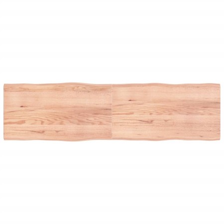 Tischplatte aus behandeltem Holz mit naturbrauner Kante, 220 x 60 x (2–4) cm von vidaXL, Tischplatten - Ref: Foro24-363990, P...