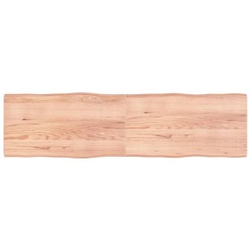 Tischplatte aus behandeltem Holz mit naturbrauner Kante, 220 x 60 x (2–6) cm von vidaXL, Tischplatten - Ref: Foro24-363991, P...