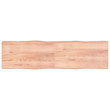 Tischplatte aus behandeltem Holz mit naturbrauner Kante, 220 x 60 x (2–6) cm von vidaXL, Tischplatten - Ref: Foro24-363991, P...