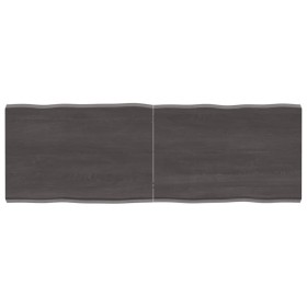 Treated wood table board with live edge, brown, 120x40x(2-4) cm. by vidaXL, Table tops - Ref: Foro24-364022, Price: 51,99 €, ...