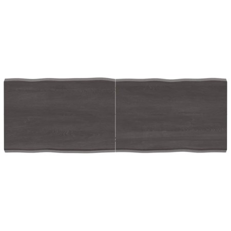 Treated wood table board with live edge, brown, 120x40x(2-4) cm. by vidaXL, Table tops - Ref: Foro24-364022, Price: 51,55 €, ...