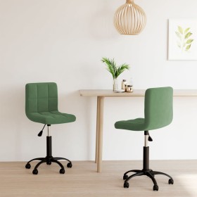 Swivel dining chairs, 2 units, dark green velvet by vidaXL, dining chairs - Ref: Foro24-334370, Price: 90,99 €, Discount: %