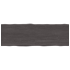 Treated wood table board with live edge, brown, 140x50x(2-4) cm. by vidaXL, Table tops - Ref: Foro24-364030, Price: 71,99 €, ...