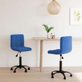 Swivel dining chairs 2 pcs blue velvet by vidaXL, dining chairs - Ref: Foro24-334371, Price: 119,39 €, Discount: %