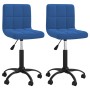 Sillas de comedor giratorias 2 uds terciopelo azul de vidaXL, Sillas de comedor - Ref: Foro24-334371, Precio: 119,99 €, Descu...