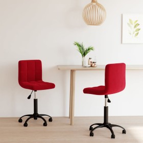 2pcs Red Wine Red Velvet Swivel Dining Chairs by vidaXL, dining chairs - Ref: Foro24-334373, Price: 101,99 €, Discount: %