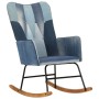 Denim blue patchwork canvas rocking chair by vidaXL, Rocking chairs - Ref: Foro24-339688, Price: 116,39 €, Discount: %