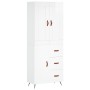 Aparador alto madera contrachapada blanco brillo 69,5x34x180 cm de vidaXL, Aparadores - Ref: Foro24-3199787, Precio: 164,26 €...