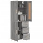 Aparador alto madera contrachapada gris sonoma 69,5x34x180 cm de vidaXL, Aparadores - Ref: Foro24-3199807, Precio: 154,99 €, ...