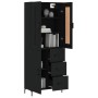 Tall black plywood sideboard 69.5x34x180 cm by vidaXL, Sideboards - Ref: Foro24-3199810, Price: 159,82 €, Discount: %